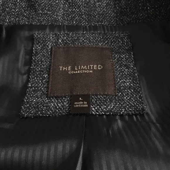The Limited Collection Grey Crosshatch Cropped Blazer Size Large - Picture 7 of 7